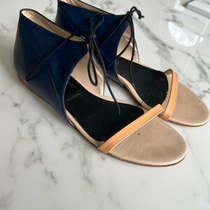 Elegant Two-Tone Tibi Women's Sandals